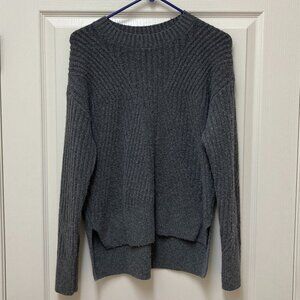 Women's Size M Simply Vera Vera Wang Directional Rib Pullover Sweater Gray NEW